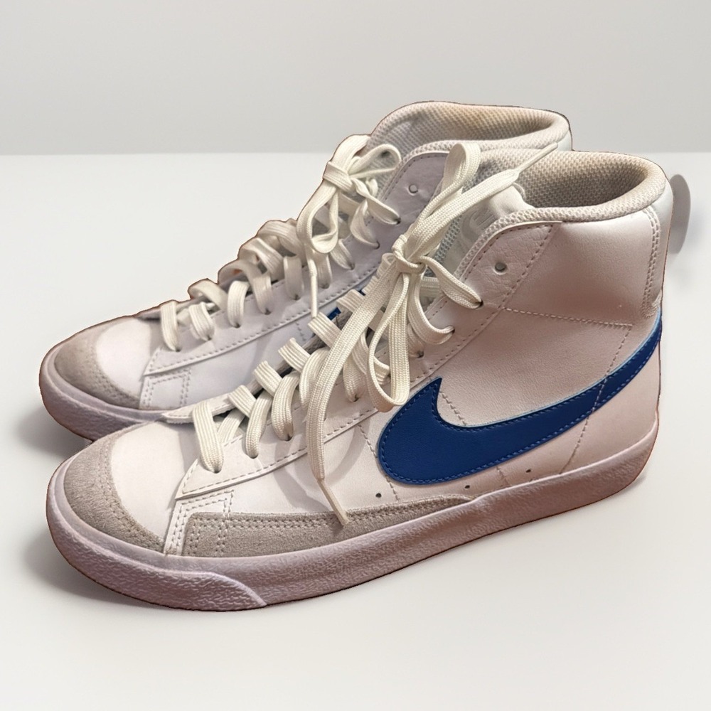 Nike Blazer Mid '77 White Racer Blue Kids Youth 6 Years